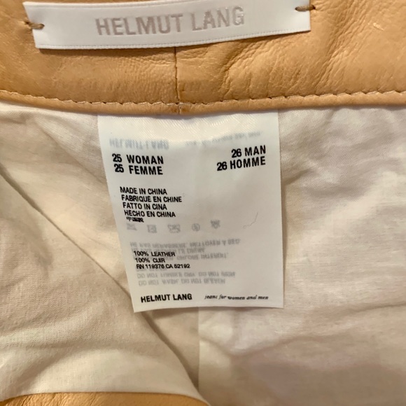 NWT Helmut Lang Leather Pants Femme Hi Bootcut / Straight Leg - Picture 8 of 12